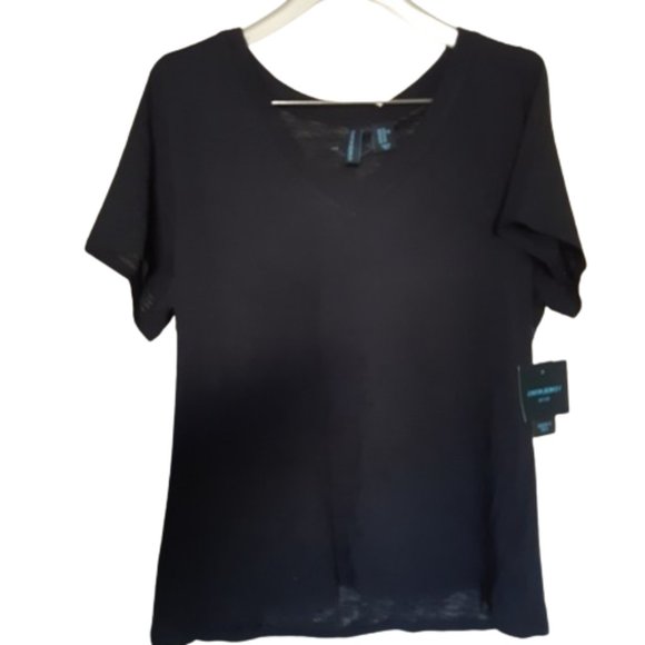 Black Semi Sheer Blouse Cynthis Rowley - Picture 2 of 9